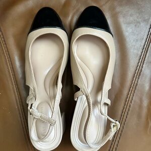 Kelly & Katie Beige and Black Heels